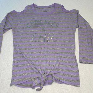 Girls Justice Cold Shoulder Top-S